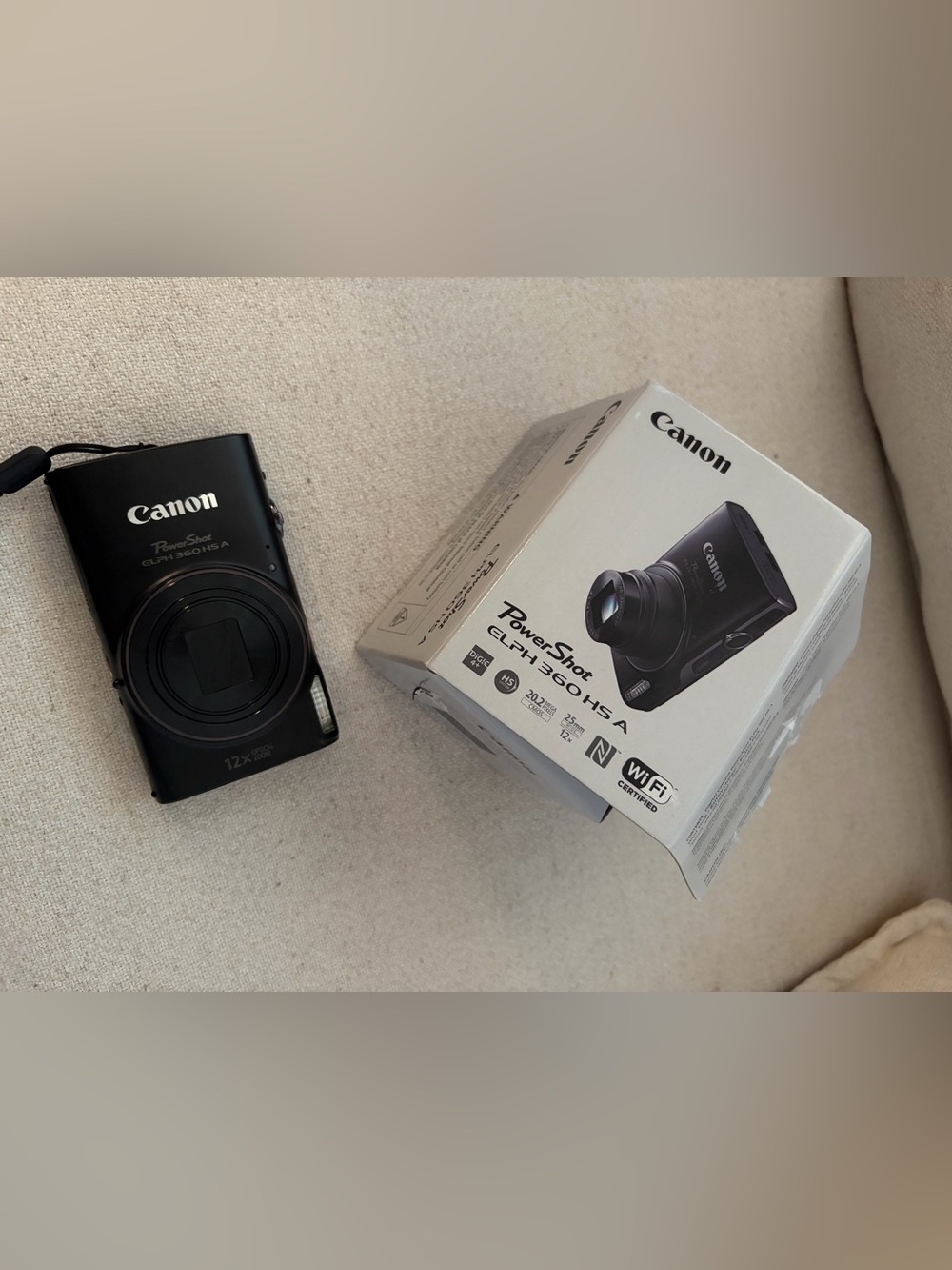 Canon PowerShot ELPH 360 HS Compact Digital Camera - Black